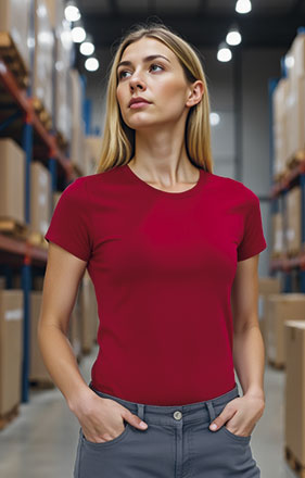 T-shirt feminina V1 (M/ Curta)